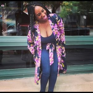 Floral Belted Duster